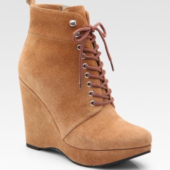Michael Kors Jada Ankle Suede Brown Boots - Picture 1 of 6